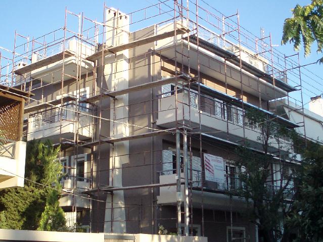 Πολυκατοικία Παλλήνη — Εξωτερικός ελαιοχρωματισμός